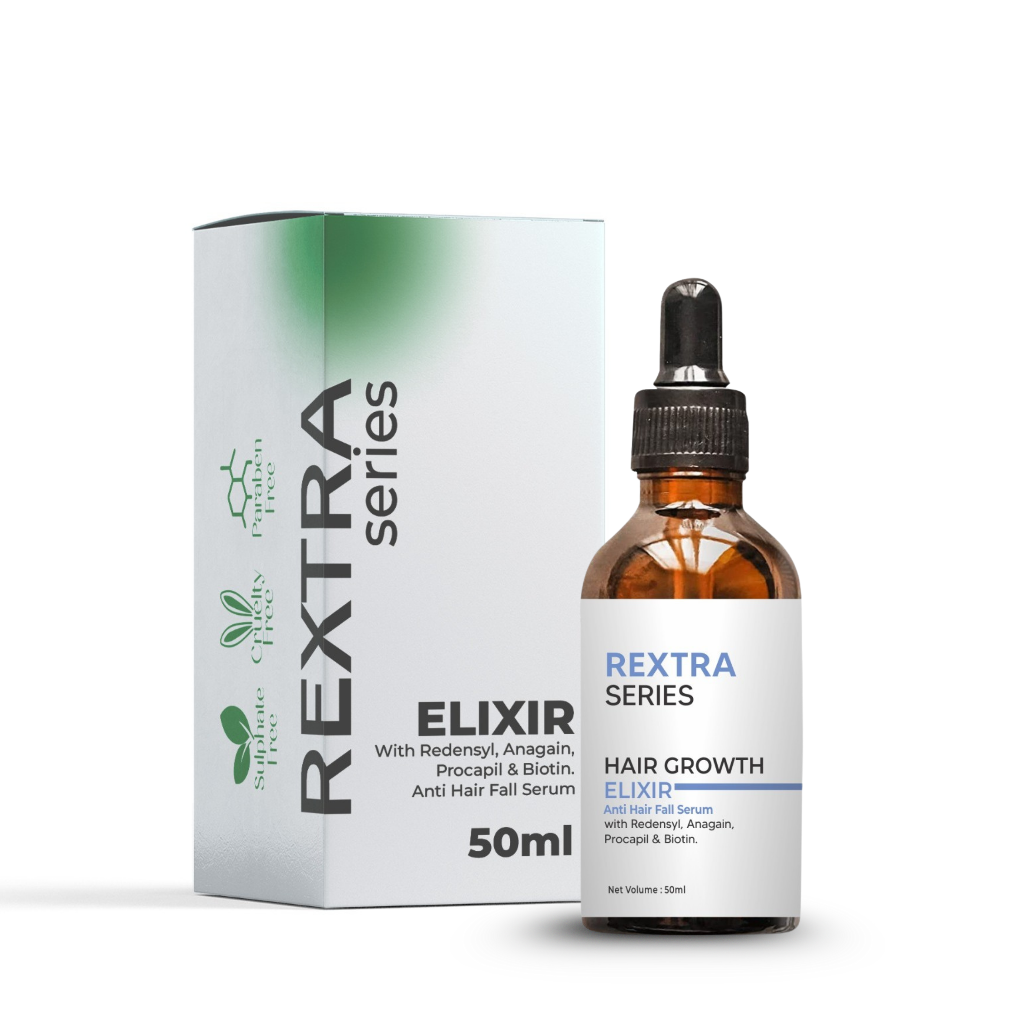 Rextra Series Elixir | Proven with Redensyl, Procapil, Anagain & Biotin | 50 ml