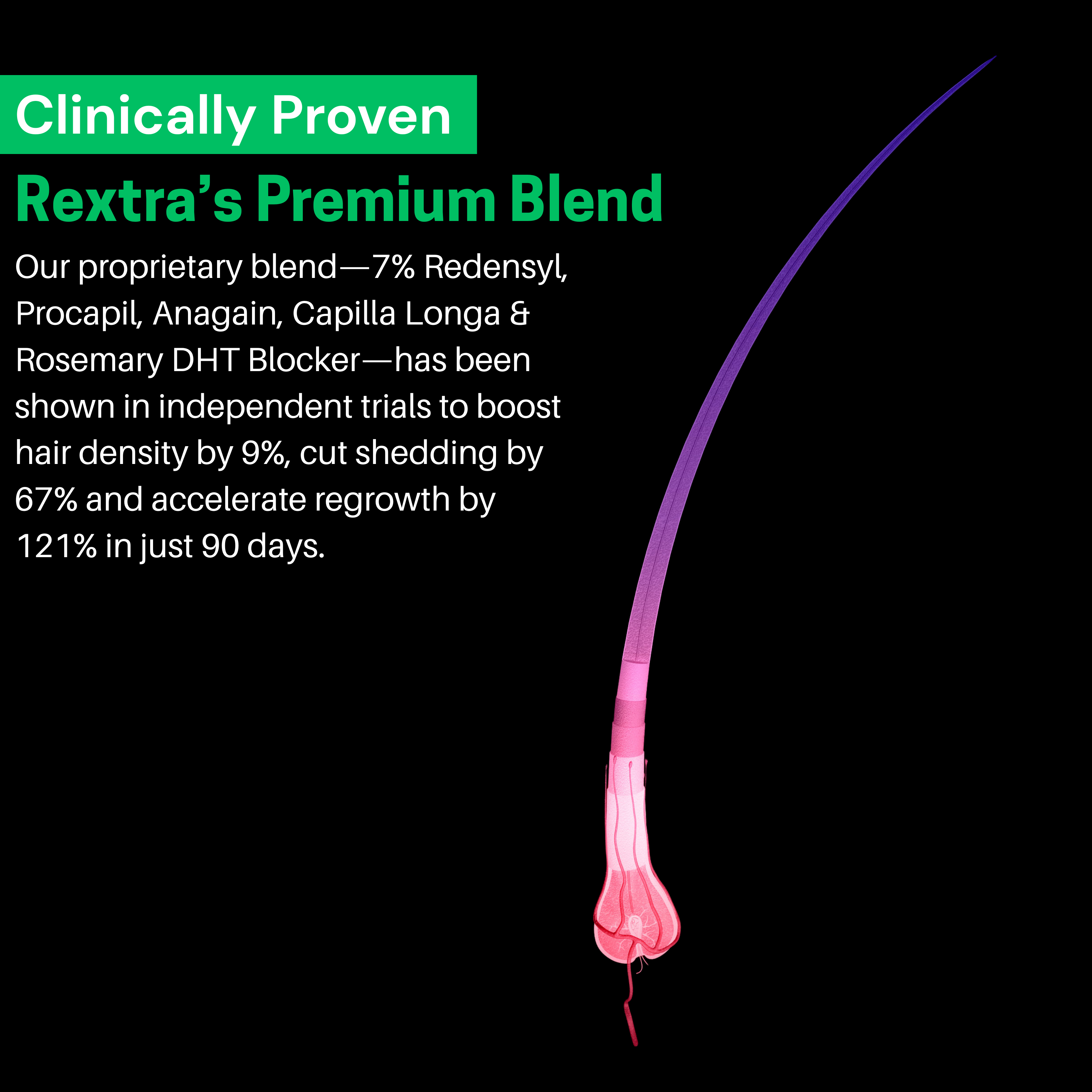 Rextra Series Elixir | Proven with Redensyl, Procapil, Anagain & Biotin | 50 ml