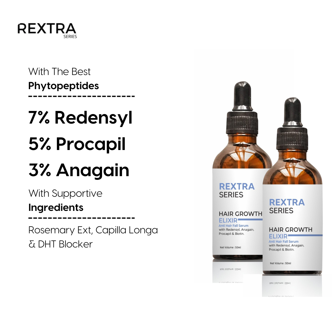 The Ultimate Hair Growth Elixir by Rextra Series | Clinically Proven Anti-Hair Fall Serum