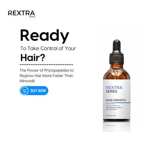 The Ultimate Hair Growth Elixir by Rextra Series | Clinically Proven Anti-Hair Fall Serum