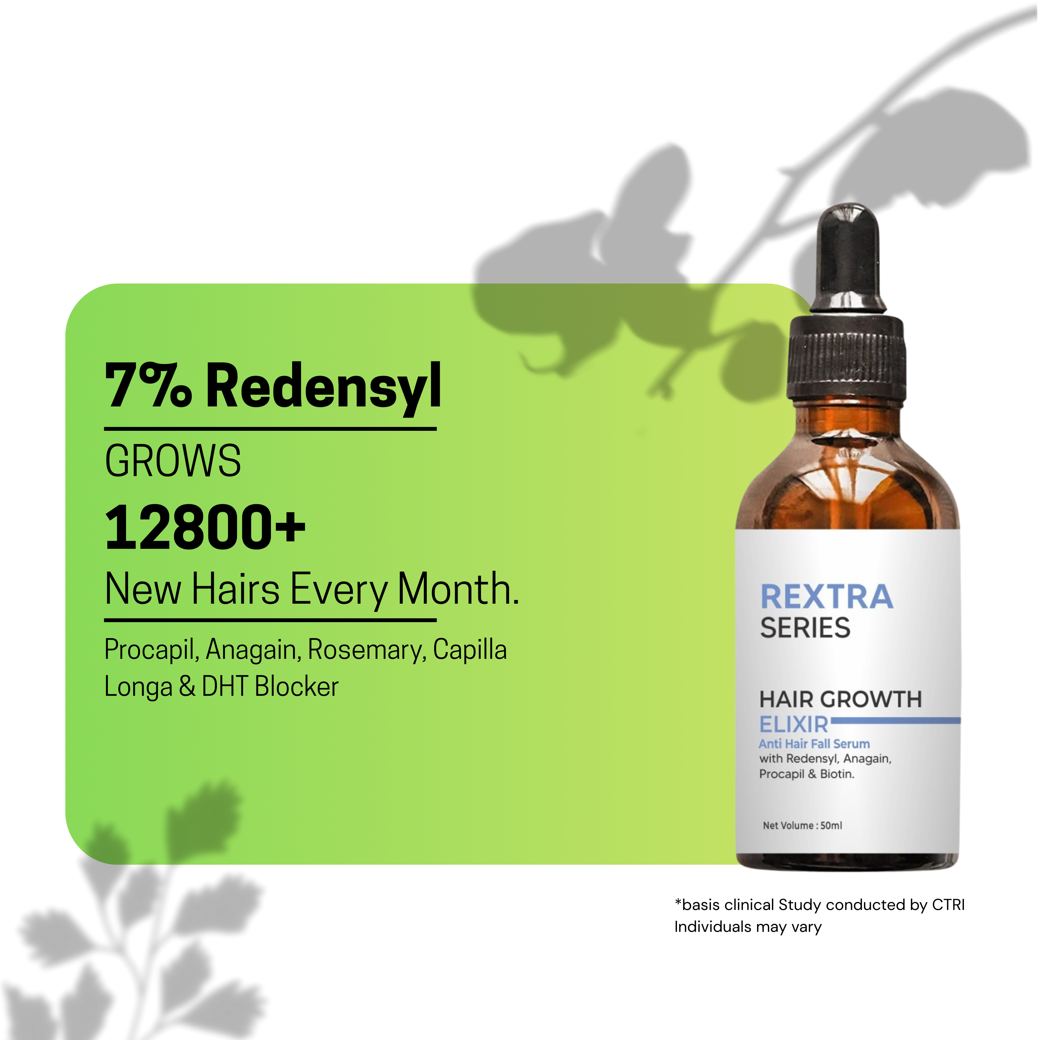 Rextra Series Elixir | Proven with Redensyl, Procapil, Anagain & Biotin | 50 ml